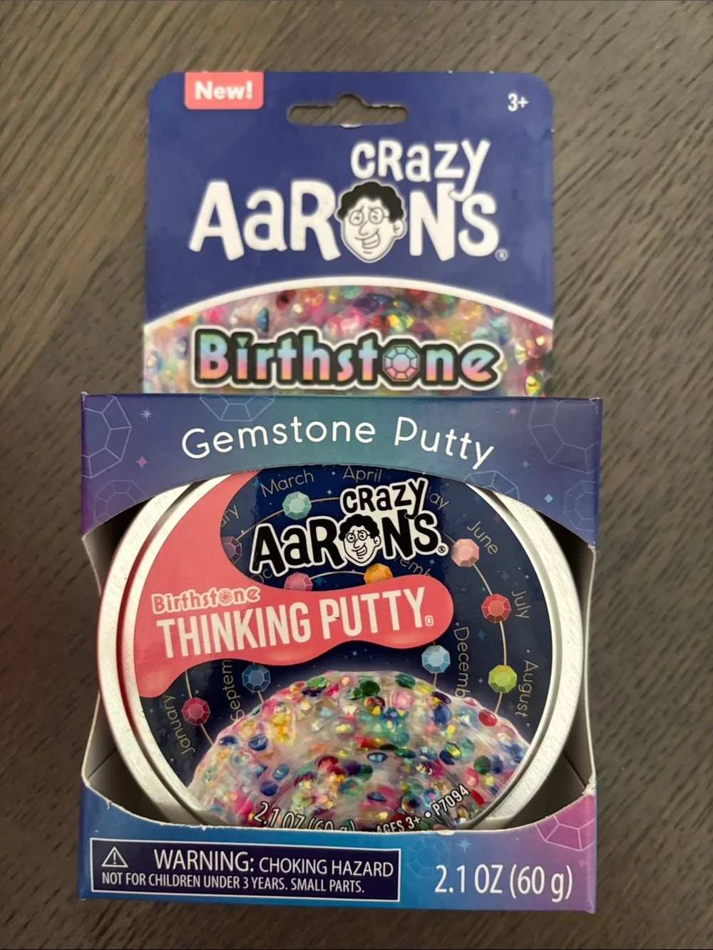 Crazy Aaron's Thinking Putty duo. Birthstone & Dolphin Dance (Pink, Aqua)